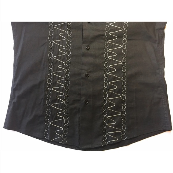 Dergi Newline Men’s Dress Shirt Long Sleeve Black Embroidered S - Picture 5 of 11